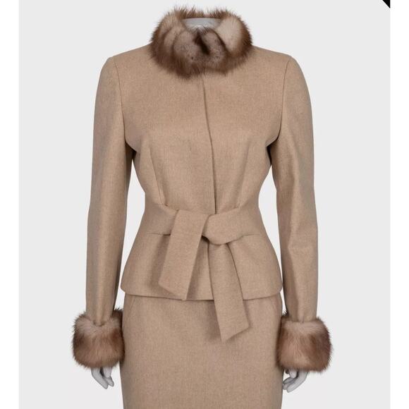 Valentino Roma Beige Wool & Cashmere Suit IT40 / S - Picture 5 of 10